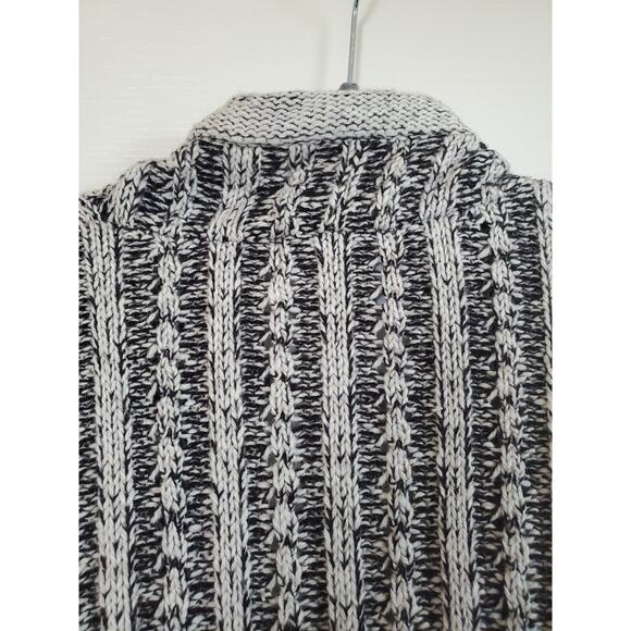 Thakoon Design Nation Gray Chunky Draped Wool Cardigan Sweater, Size Medium - Picture 10 of 11